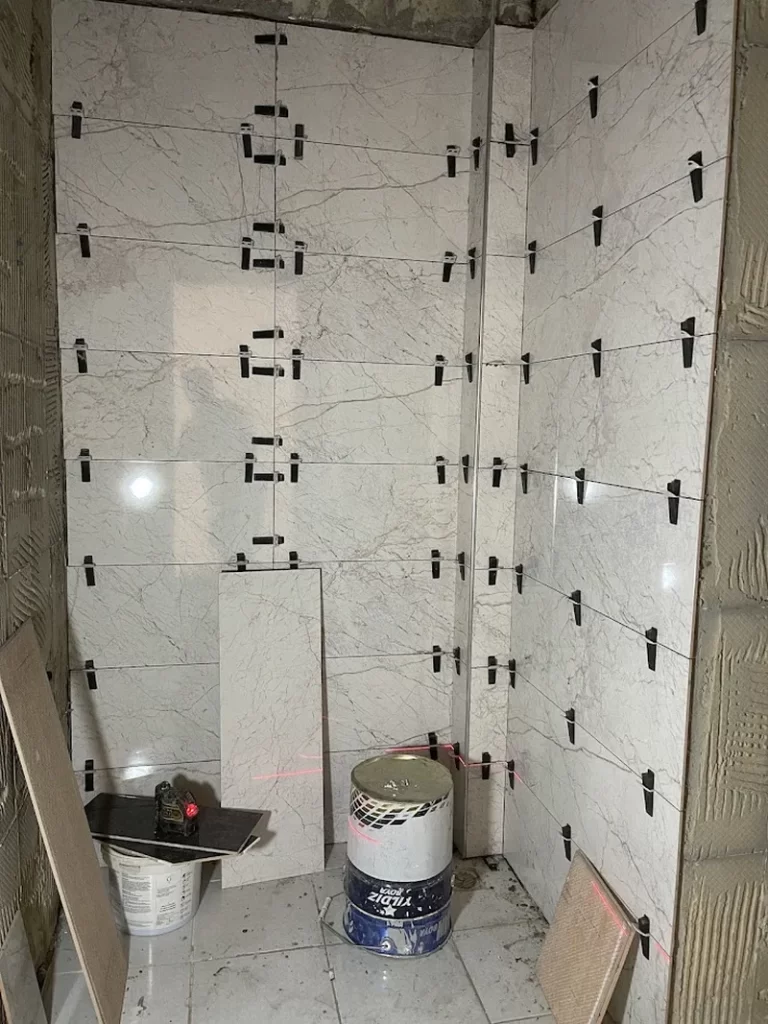 30x90 banyo duvar fayans döşeme